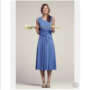 MMLAFLEUR Hanna Cornflower Blue Midi Dress